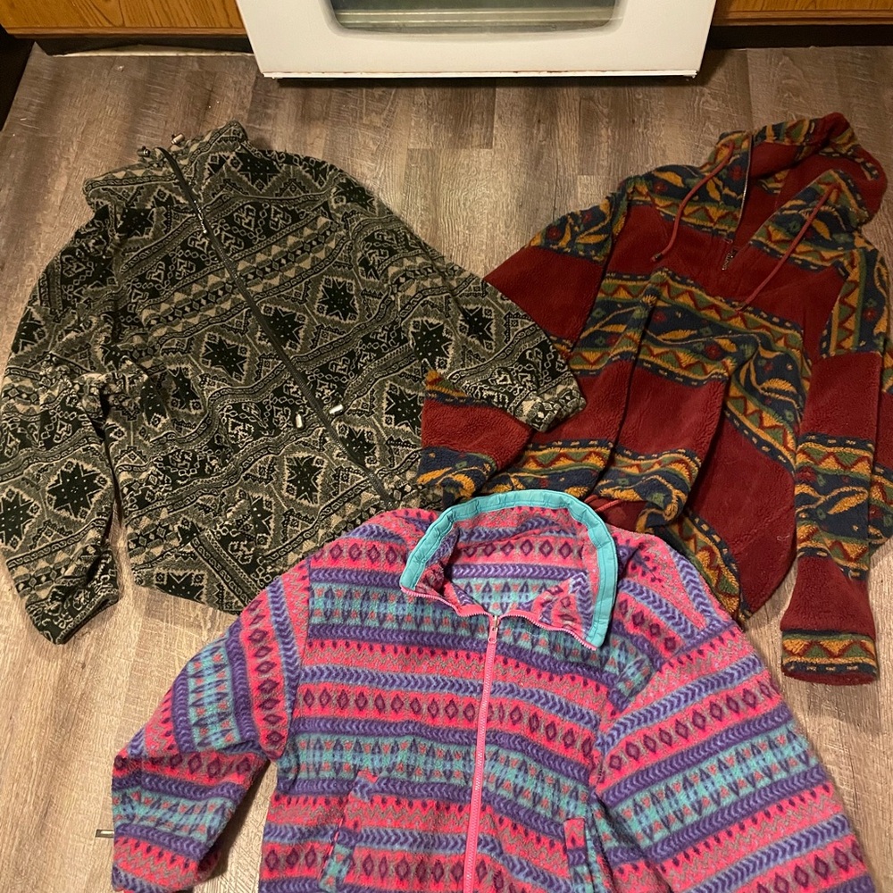 Vintage Sherpa/ fleece jackets/ sweaters
